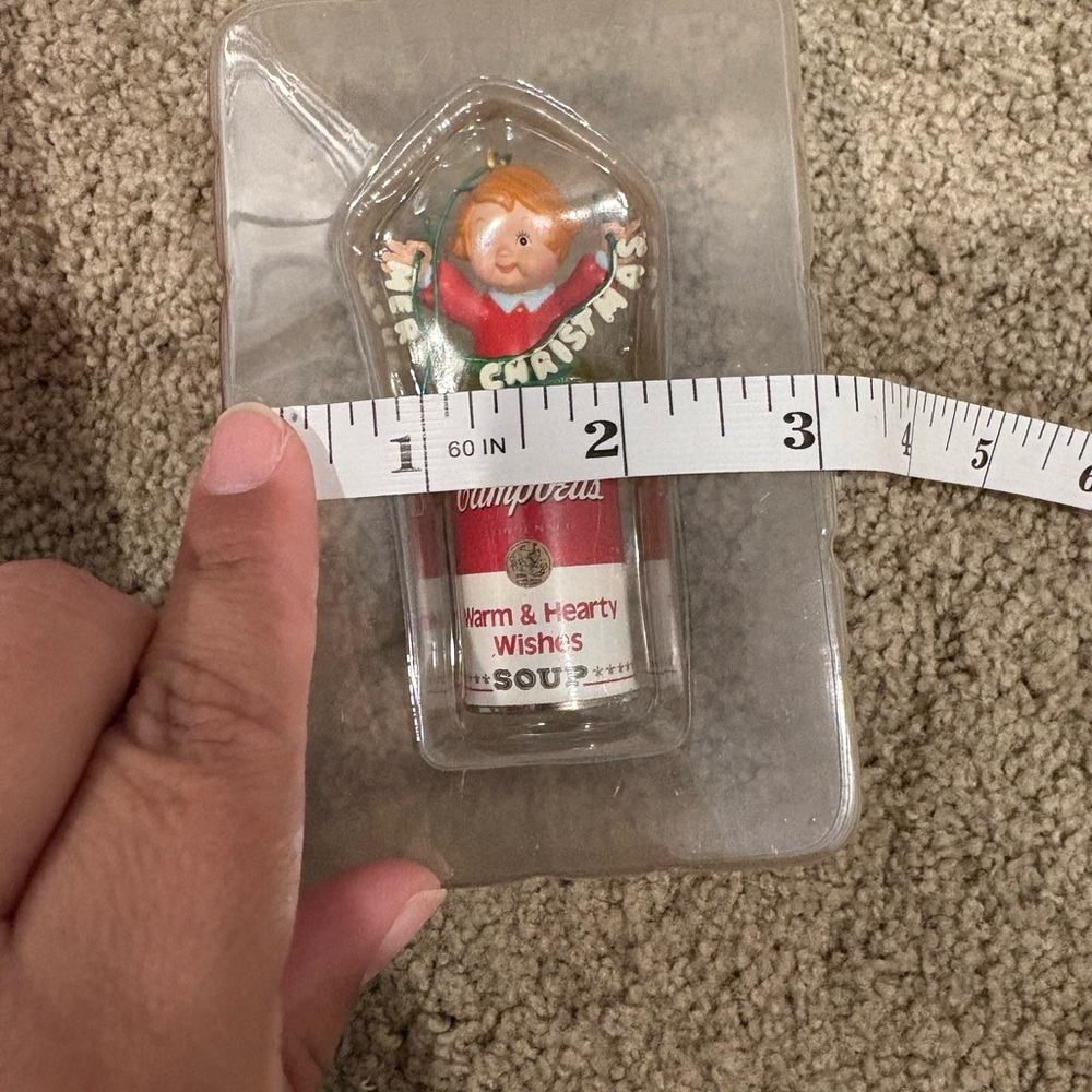 Vintage Enesco Warm and Hearty Wishes Campbell's Soup Christmas ornament ‘93 EUC - Picture 15 of 15